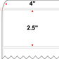 4 X 2.5 Polyester Thermal Transfer Label - No Perf - White - 8" Roll - Permanent