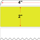 4 X 2 Premium Paper Thermal Transfer Label - Perforated - FL Chartreuse 809 - 8" Roll - Permanent