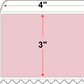 4 X 3 Premium Paper Thermal Transfer Label - Perforated - Pastel Pink 196 - 8" Roll - Permanent