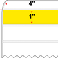 4 X 1 Premium Paper Thermal Transfer Label - Perforated - Fluorescent Yellow 803 - 8" Roll - Permanent