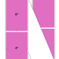Fanfolded - 4 X 6 Premium Paper Thermal Transfer Label - PMS 2385 Purple/Red 2385 - Permanent