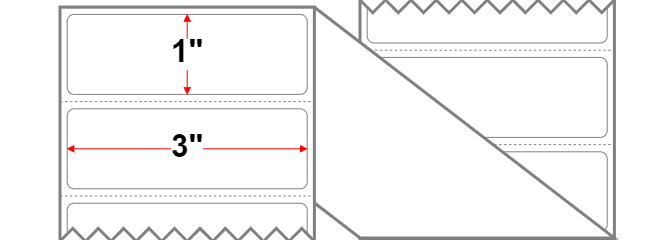 Fanfolded - 3 X 1 Premium Paper Thermal Transfer LabelWhite - Permanent