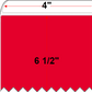 4 X 6.5 Premium Paper Thermal Transfer Label - Perforated - Red 185 - 8" Roll - Permanent