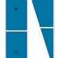 Fanfolded - 4 X 8 Premium Paper Thermal Transfer Label - PMS 307 Dark Aqua 307 - Permanent