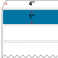 4 X 1 Premium Paper Direct Thermal Label - Perforated - PMS 307 Dark Aqua 307 - 4" Roll - Permanent