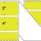 Fanfolded - 4 X 2 Premium Paper Thermal Transfer Label - Fluorescent Chartreuse 809 - Permanent