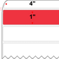 4 X 1 Premium Paper Direct Thermal Label - Perforated - PMS 032 Red 32 - 8" Roll - Permanent