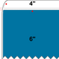 4 X 6 Premium Paper Thermal Transfer Label - Perforated - PMS 307 Dark Aqua 307 - 4" Roll - Permanent