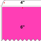 4 X 6 Premium Paper Thermal Transfer Label - Perforated - Fluorescent Pink 806 - 8" Roll - Permanent