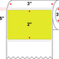 3 X 2 Premium Paper Thermal Transfer Label - Perforated - Fluorescent Chartreuse 809 - 8" Roll - Permanent