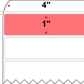 4 X 1 Premium Paper Thermal Transfer Label - Perforated - Fluorescent Red 805 - 4" Roll - Permanent