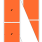 Fanfolded - 4 X 6 Premium Paper Thermal Transfer Label - PMS 021 Orange 21 - Permanent