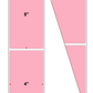 Fanfolded - 4 X 8 Premium Paper Thermal Transfer Label - PMS 1767 Pink 1767 - Permanent