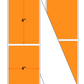 Fanfolded - 4 X 6 Premium Paper Thermal Transfer Label - Orange 1495 - Permanent