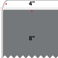 4 X 8 Premium Paper Direct Thermal Label - Perforated - PMS Cool Gray 9 (Very Dark) Gray 9 - 8" Roll - Permanent