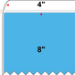 4 X 8 Premium Paper Direct Thermal Label - Perforated - PMS 298 Medium Blue 298 - 8" Roll - Permanent