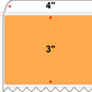 4 X 3 Premium Paper Thermal Transfer Label - Perforated - Fluorescent Orange 804 - 4" Roll - Permanent