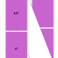 Fanfolded - 4 X 6.5 Premium Paper Direct Thermal Label - PMS 252 Light Purple 252 - Permanent