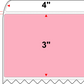 4 X 3 Premium Paper Direct Thermal Label - Perforated - PMS 1767 Pink 1767 - 4" Roll - Permanent