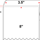 3.5 X 8.00 Premium Paper Thermal Transfer Label - Perforated - White - 8" Roll - Permanent
