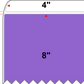 4 X 8 Premium Paper Direct Thermal Label - Perforated - PMS 265 Medium Violet 265 - 8" Roll - Permanent