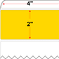 4 X 2 Premium Paper Direct Thermal Label - Perforated - Yellow Pantone Yellow - 4" Roll - Permanent
