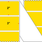 Fanfolded - 3 X 2 Premium Paper Direct Thermal Label - Pantone Yellow Yellow - Permanent