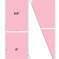 Fanfolded - 4 X 6.5 Premium Paper Thermal Transfer Label - PMS 182 Pink 182 - Permanent