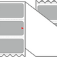 Fanfolded - 4 X 1 Premium Paper Direct Thermal Label - PMS Cool Gray 5 (Medium) Gray 5 - Permanent