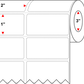 2 X 1 Economy Paper 2 Across - Direct Thermal Label - Perforated - White - 8" Roll - Permanent