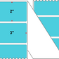 Fanfolded - 3 X 2 Premium Paper Thermal Transfer Label - PMS 3105 Light Aqua 3105 - Permanent