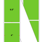 Fanfolded - 4 X 6.5 Premium Paper Thermal Transfer Label - PMS 375 Yellow/Green 375 - Permanent