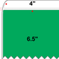 4 X 6.5 Premium Paper Direct Thermal Label - Perforated - PMS 354 Green 354 - 4" Roll - Permanent