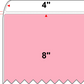 4 X 8 Premium Paper Direct Thermal Label - Perforated - PMS 1767 Pink 1767 - 8" Roll - Permanent