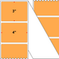 Fanfolded - 4 X 3 Premium Paper Thermal Transfer Label - Fluorescent Orange 804 - Permanent