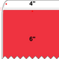 4 X 6 Premium Paper Thermal Transfer Label - Perforated - PMS 032 Red 32 - 8" Roll - Permanent