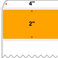 4 X 2 Premium Paper Direct Thermal Label - Perforated - PMS 135 Pastel Orange 135 - 4" Roll - Permanent