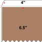 4 X 6.5 Premium Paper Thermal Transfer Label - Perforated - PMS 479 Brown 479 - 8" Roll - Permanent