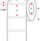 1.5 X 1 Premium Paper Thermal Transfer Label - No Perf - White - 8" Roll - Permanent