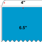 4 X 6.5 Premium Paper Thermal Transfer Label - Perforated - Fluorescent Blue 801 - 4" Roll - Permanent