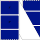 Fanfolded - 4 X 3 Premium Paper Thermal Transfer Label - PMS Reflex Blue Reflex Blue - Permanent
