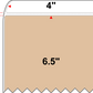4 X 6.5 Premium Paper Thermal Transfer Label - Perforated - PMS 726 Brown 726 - 4" Roll - Permanent