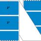 Fanfolded - 3 X 2 Premium Paper Thermal Transfer Label - Process Blue Process Blue - Permanent