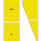 Fanfolded - 4 X 6.5 Premium Paper Direct Thermal Label - PMS 3955 Yellow/Green 3955 - Permanent