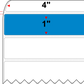 4 X 1 Premium Paper Thermal Transfer Label - Perforated - Process Blue Process Blue - 4" Roll - Permanent