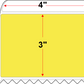 4 X 3 Premium Paper Thermal Transfer Label - Perforated - Yellow 101 - 8" Roll - Permanent