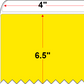 4 X 6.5 Economy Paper Thermal Transfer Label - Perforated - FL Yellow 803 - 8" Roll - Permanent