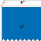 4 X 8 Premium Paper Thermal Transfer Label - Perforated - PMS 300 Blue 300 - 8" Roll - Permanent