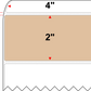 4 X 2 Premium Paper Thermal Transfer Label - Perforated - PMS 726 Brown 726 - 4" Roll - Permanent