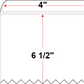 4 X 6.5 Polyester Thermal Transfer Label - Perforated - White - 8" Roll - Permanent